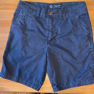American eagle prep blue khaki shorts